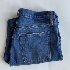 Abercrombie & Fitch Mom High‎ Rise Distressed Blue Denim Jeans Women’s 8/29 Tall